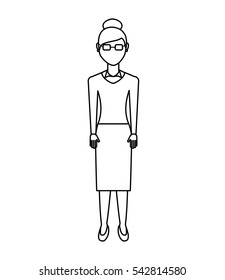 grandmother character isolated icon vector illustration design