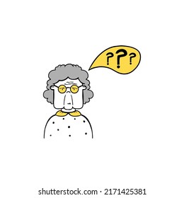 Abuela con problemas de demencia. Concepto de problema de memoria.