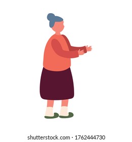 Grandmother design, Old woman female person mother grandparents family senior and people theme Vector illustration