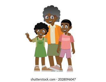 grandmother with grandchild. Generations and family relationship.,vector eps10