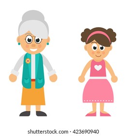 grandmother and granddaughter