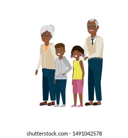 Grandmother and grandfather cartoon design, Old person grandparents avatar senior and adult theme Vector illustration