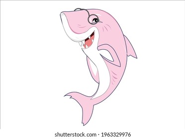 grandmother granma shark baby shark brother shark sıster pink vector art design daddy do do do dooo kids fashion art