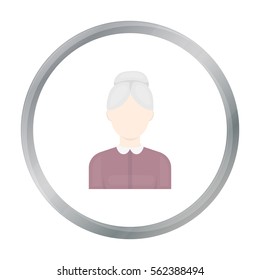 Grandmother icon cartoon. Single avatar,peaople icon from the big avatar cartoon.