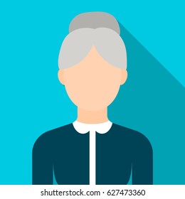 Grandmother icon flat. Single avatar,peaople icon from the big avatar flat.