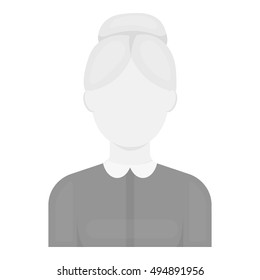 Grandmother icon monochrome. Single avatar,peaople icon from the big avatar monochrome.