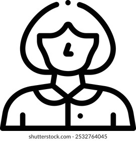 grandmother icon. Thin Linear Style Design Isolated On White Background