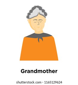 Grandmother icon vector isolated on white background, Grandmother transparent sign , family symbols