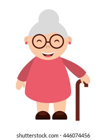 Grandmother Cartoon Design Stock Vector (Royalty Free) 754988602