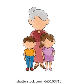grandmother and kids