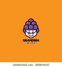 Logo de la abuela, vector de la abuela Ilustración