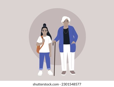 A grandmother raising a preteen grandchild, after school moments together