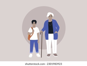 A grandmother raising a preteen grandchild, after school moments together