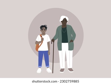A grandmother raising a preteen grandchild, after school moments together