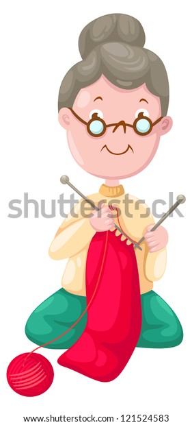 Grandmother Vector Stock Vector (Royalty Free) 121524583