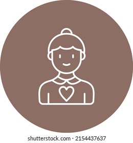 Grandmother vector icon. Can be used for printing, mobile and web applications.