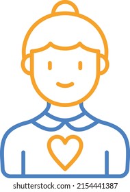 Grandmother vector icon. Can be used for printing, mobile and web applications.