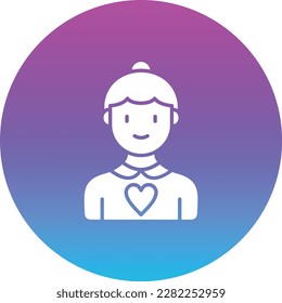 Grandmother vector icon. Can be used for printing, mobile and web applications.