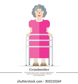 Grandmother vector Illustration