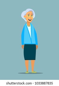Grandmother . Vector illustration in a flat style