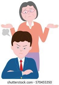 The grandmother who is in trouble to the grandchild of the high school student.