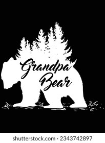 Grandpa bear EPS file for cutting machine. You can edit and print this vector art with EPS editor.