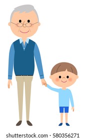Grandpa and a boy