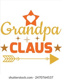 Grandpa Claus T-shirt, Vector File