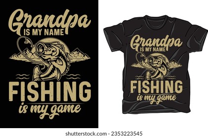 Grandpa Fishing Trendy T-shirt Design