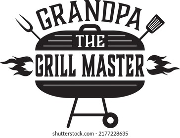 Grandpa the Grill Master EPS Digital Design