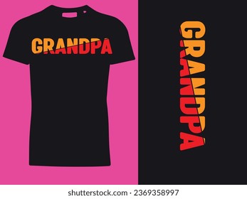 Grandpa Like a Regular Grandpa But Cooler or Grandfather tshirt design or Grandfather day t shirt Design