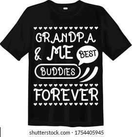 Grandpa Me Best Buddies Forever Grandparents Stock Vector Royalty Free 1754405945