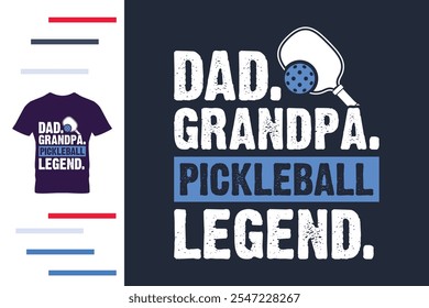 Grandpa pickleball t shirt design