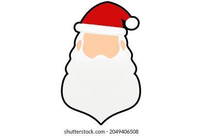 Grandpa Santa Claus face icon, with border
