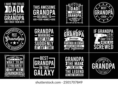 Grandpa T Shirt Design Bundle