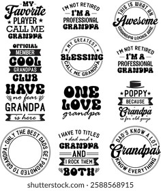 Grandpa T-shirts Design Bundle Grandpa