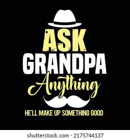 Grandpa typography t shirt design