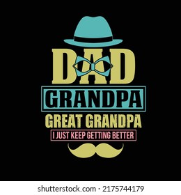 Grandpa typography t shirt design