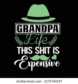 Grandpa typography t shirt design