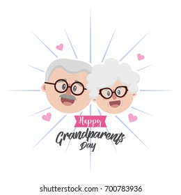 grandparent face with glasses and hairstyle