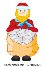 Grandparent frost with bag of the letters