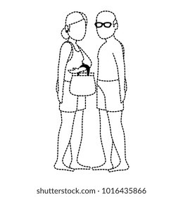 grandparents in beach outfit