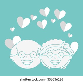 grandparents concept design, vector illustration eps10 graphic 
