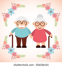 grandparents concept design, vector illustration eps10 graphic 