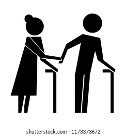 grandparents couple avatars silhouettes