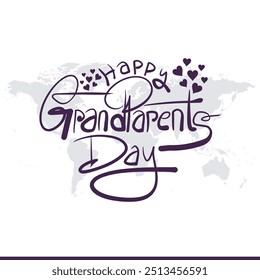 grandparents day, 10 September, greeting card, social media template, grandparents day banner design, grandparents day ads design. grandparents day stock illustration, vector file.
