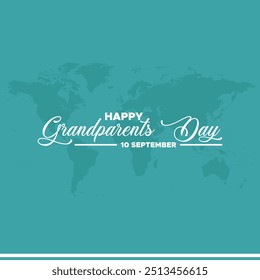 grandparents day, 10 September, greeting card, social media template, grandparents day banner design, grandparents day ads design. grandparents day stock illustration, vector file.