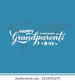 grandparents day, 10 September, greeting card, social media template, grandparents day banner design, grandparents day ads design. grandparents day stock illustration, vector file.