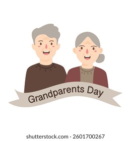grandparents day couple characters illustration