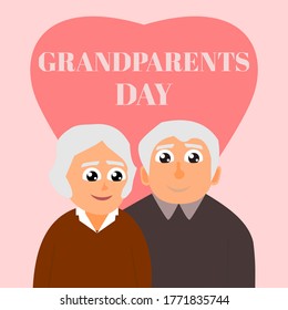 grandparents day flat design vector